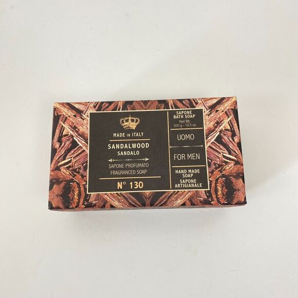 Handmade Tuscany Soap for Men's Sandalwood Bar Box‎ 10.5oz. - Picture 2 of 3